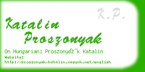 katalin proszonyak business card